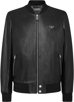 leather bomber jacket