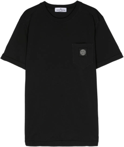 Compass-patch cotton T-shirt