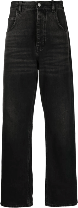 straight-leg cotton jeans