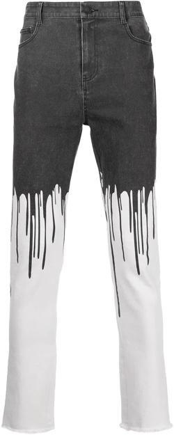 Dripping mid-rise skinny jeans