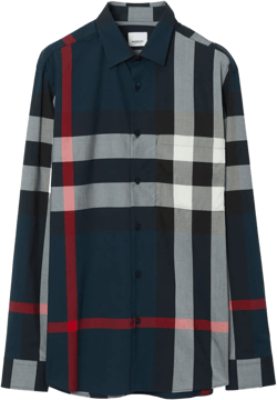check-pattern cotton shirt 