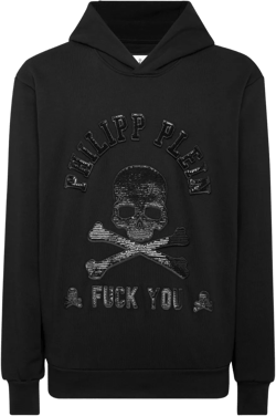 skull-print hoodie