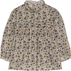 floral-print cotton blouse 