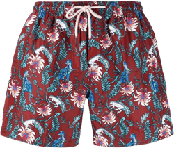 floral-print drawstring-waist swim shorts