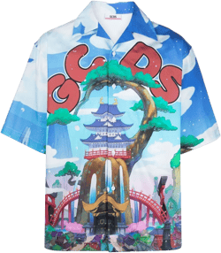 graphic-print short-sleeve shirt