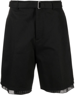 contrast-trim cotton Bermuda shorts