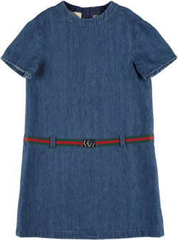 Web denim dress