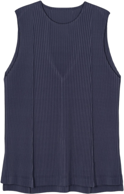 pleat-detail plissé-effect tank top