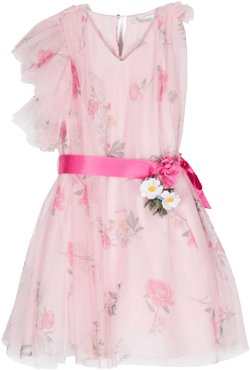 floral-print V-neck dress