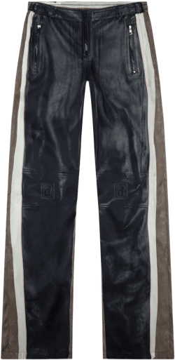 side-stripe straight-leg trousers