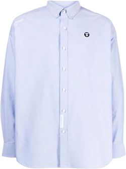 logo-patch cotton shirt