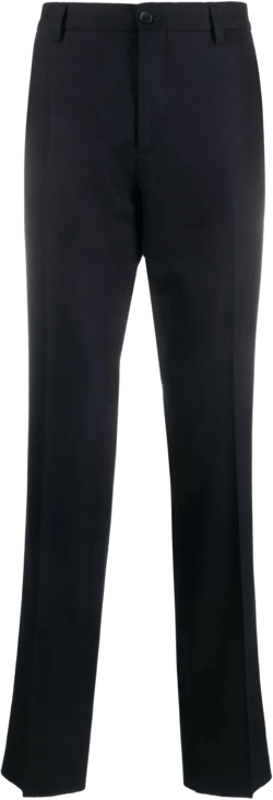 straight-leg virgin-wool tailored trousers