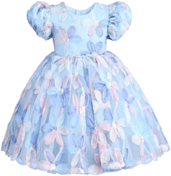 Daisy bow-detail flared dress