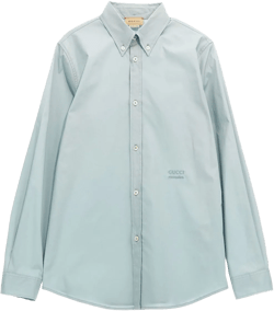 logo-embroidered cotton shirt