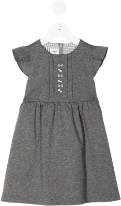 embroidered-motif cap-sleeve dress 