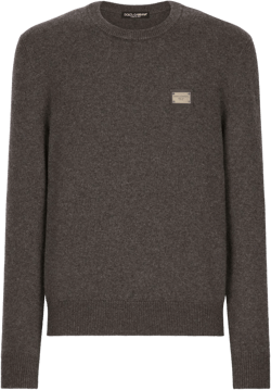 logo-tag wool-cashmere jumper