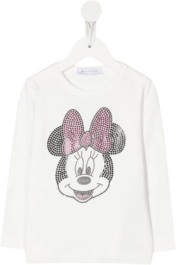 Minnie-motif rhinestone T-Shirt 