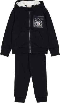 logo-patch cotton tracksuit
