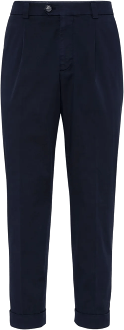 tapered cotton trousers