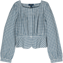 plaid-check blouse