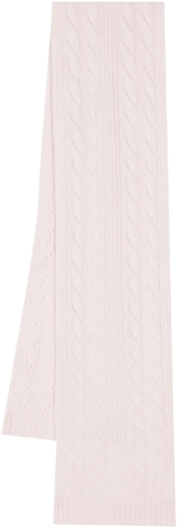 cable-knit cashmere scarf