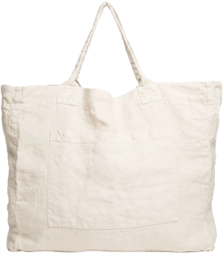 linen weekend tote bag