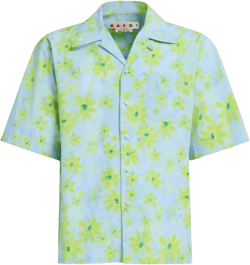 floral-print cotton shirt