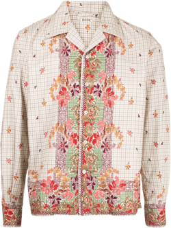 floral-print cotton shirt
