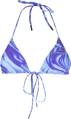 abstract-print string bikini top