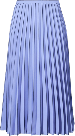 pleated crepe midi skirt