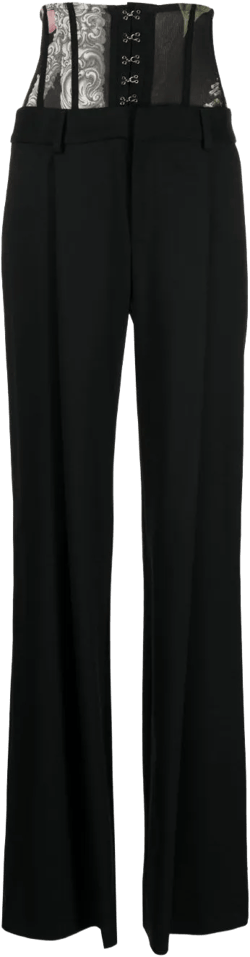 bustier-style high-waist trousers