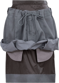 layered knee-length skirt