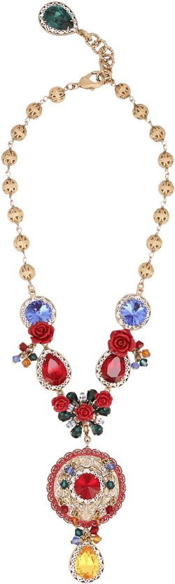 rhinestone-embellished pendant necklace