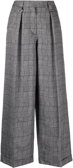 Wavy Check wide-leg tailored trousers