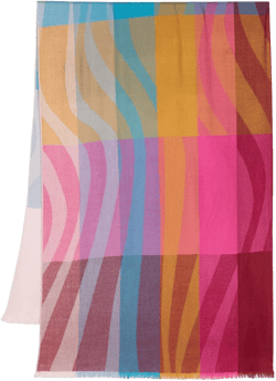 Swirl Stripe colour-block scarf