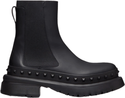 M-Way Rockstud leather ankle boots
