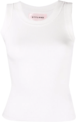 organic cotton-blend vest top