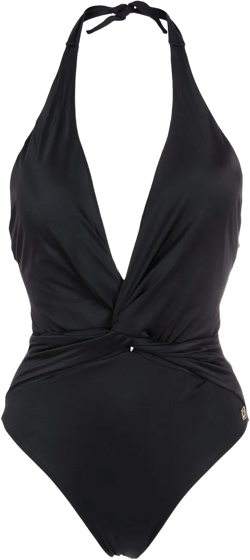 twist-detail halterneck swimsuit
