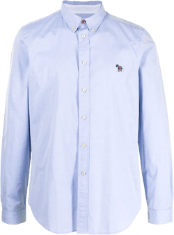 zebra patch cotton shirt