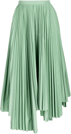 asymmetric pleated skirt