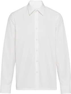 triangle-logo cotton shirt