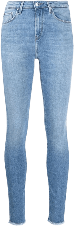 high-waisted skinny jeans