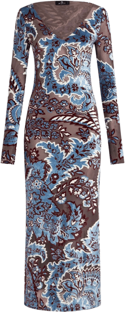 jacquard velvet dress