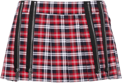 checked pleated mini skirt
