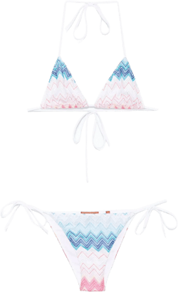 zigzag lurex bikini set