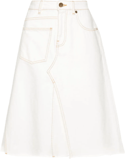 Deconstructed denim skirt