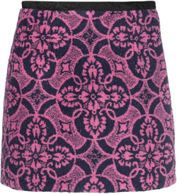 patterned jacquard miniskirt