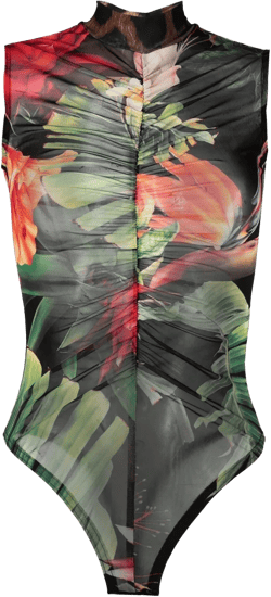 floral sleeveless bodysuit