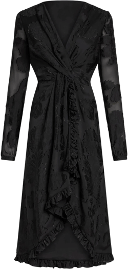 jacquard silk midi dress