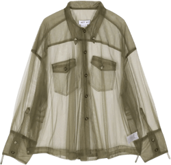 semi-sheer long-sleeve shirt